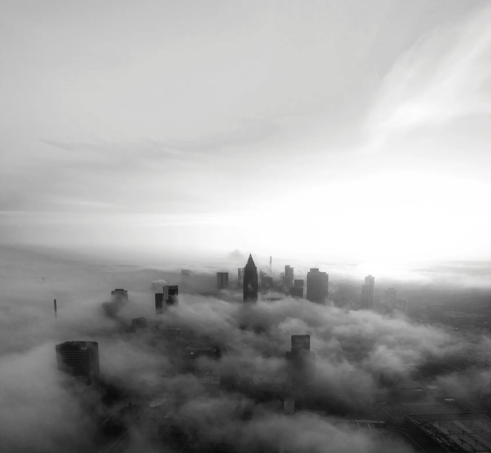 Mumbai skyline in fog